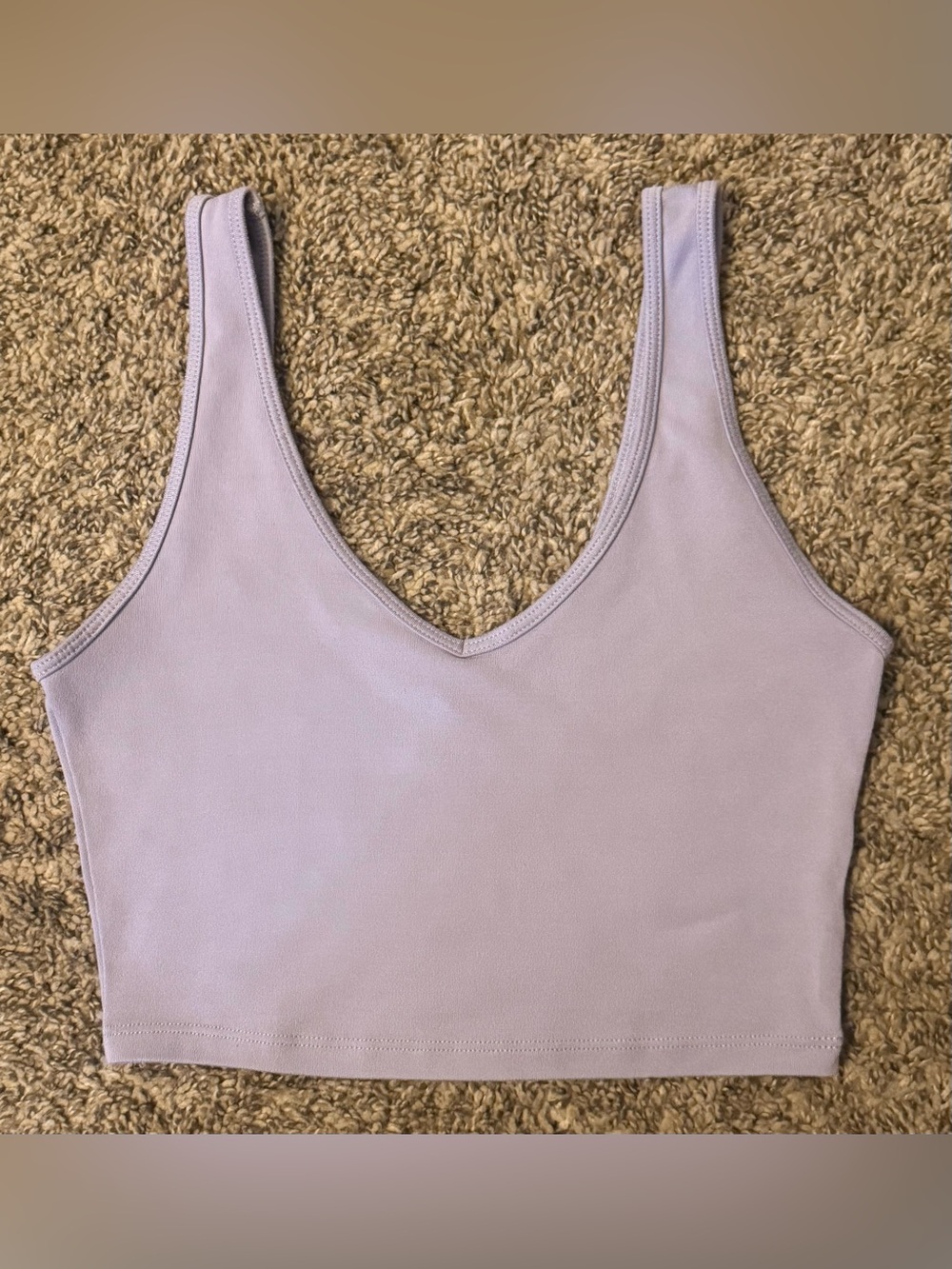 Hollister V-Neck Crop Tank — Light Lavender